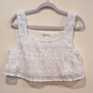 Oli & Hali Cream Sleeveless Embellished Tank Top